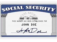 Sample social security card